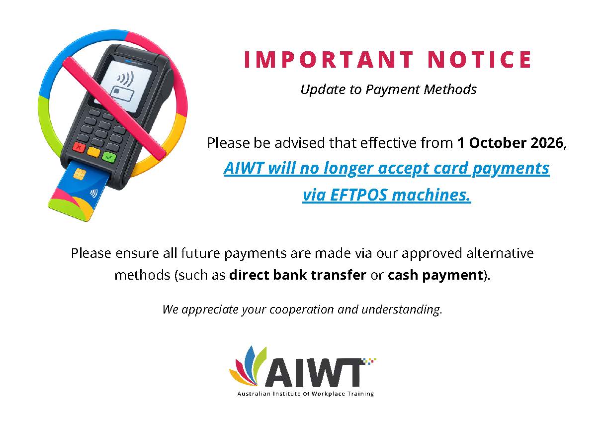 EFTPOS Machines not in use